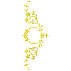 Flowers And Tree Embroidery Design 12